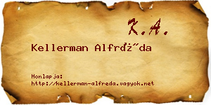 Kellerman Alfréda névjegykártya